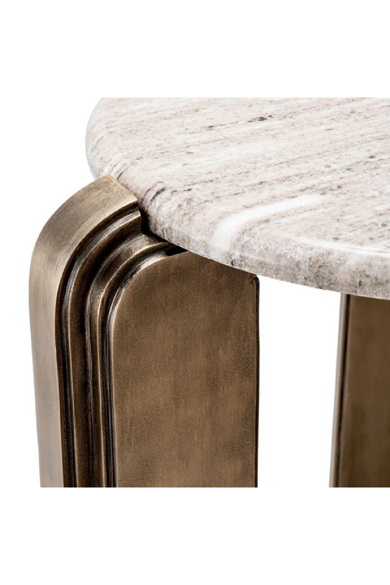 Antique Brass Base Side Table | Eichholtz Albion | Oroatrade.com