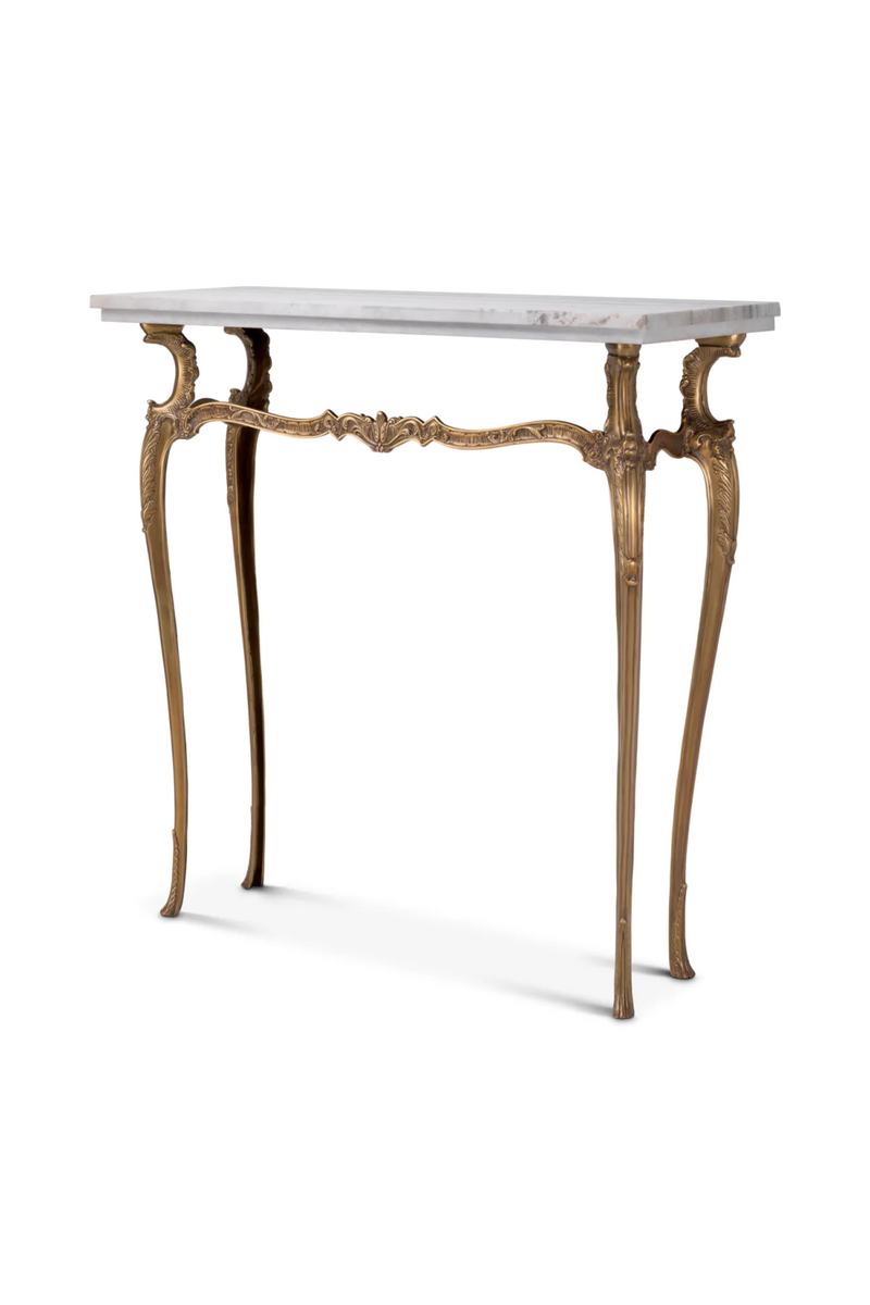 Carved Vintage Brass Console Table | Eichholtz Fabiola | Oroatrade.com