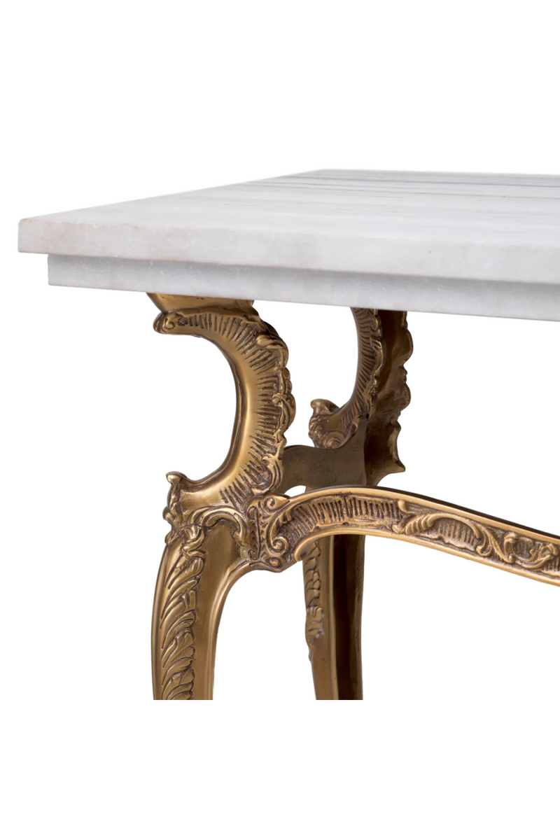 Carved Vintage Brass Console Table | Eichholtz Fabiola | Oroatrade.com
