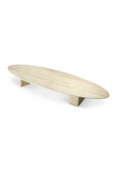 Oval Travertine Outdoor Coffee Table | Eichholtz Aurore | Oroatrade.com