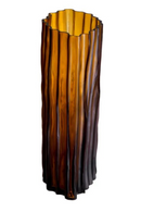 Fluted Amber Glass Vase | Eichholtz Vivente | Oroatrade.com