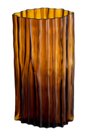 Fluted Amber Glass Vase | Eichholtz Vivente | Oroatrade.com