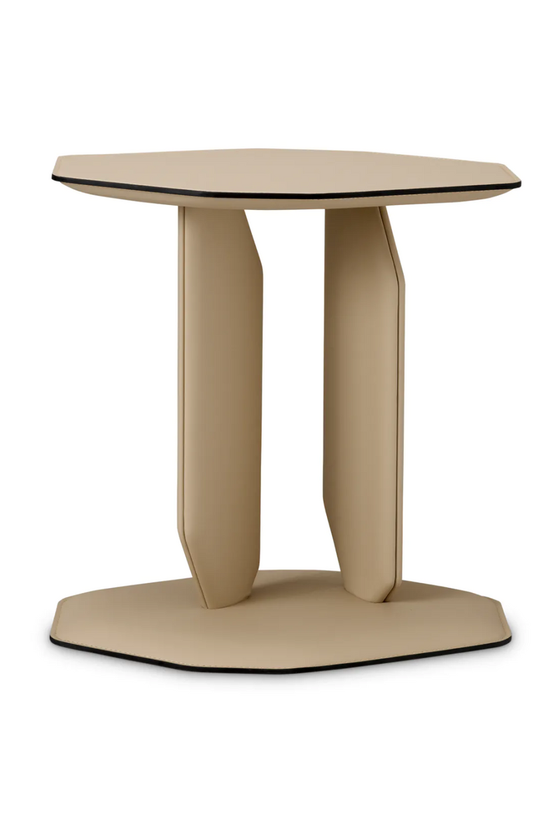 Light Brown Leather Side Table | Eichholtz Maurizio | Oroatrade.com