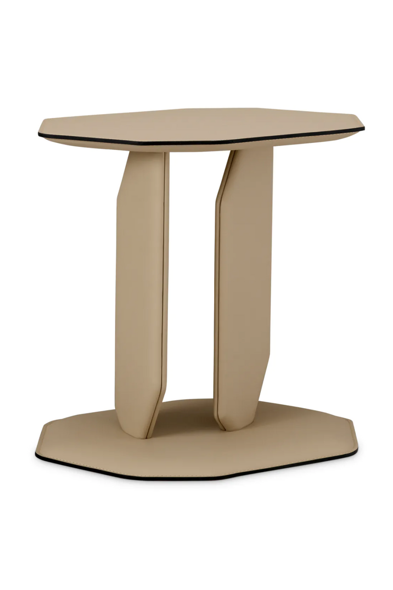 Light Brown Leather Side Table | Eichholtz Maurizio | Oroatrade.com