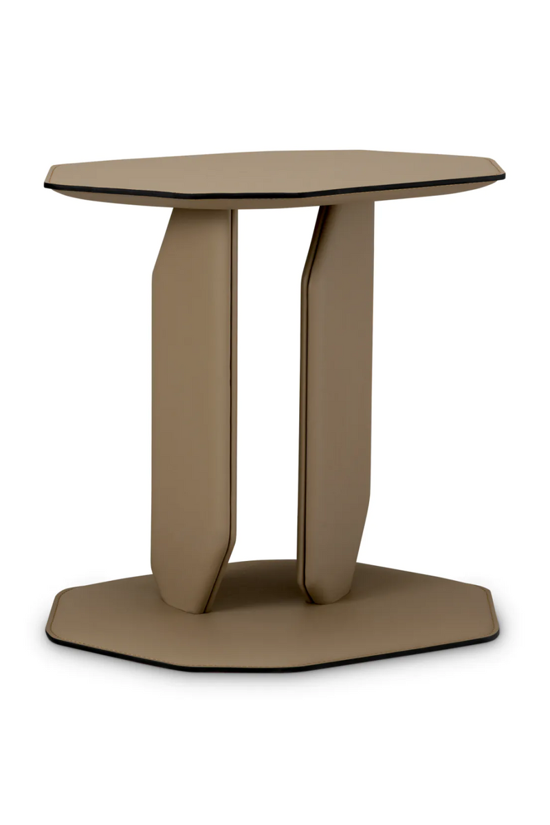 Brown Leather Side Table | Eichholtz Maurizio | Oroatrade.com