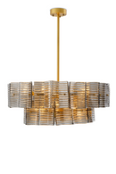 Ribbed Glass Chandelier | Eichholtz Silvano | Oroatrade.com