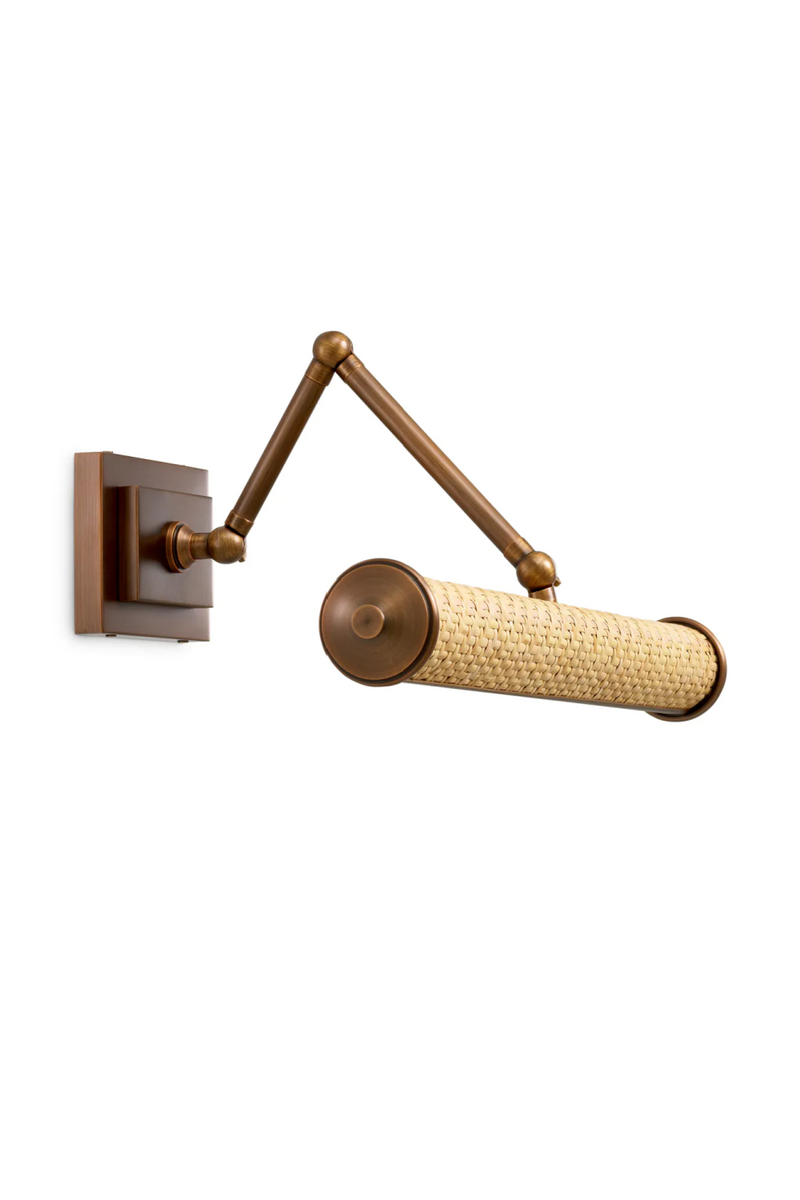 Antique Brass Rattan Wall Lamp L | Eichholtz Luca | Oroatrade.com