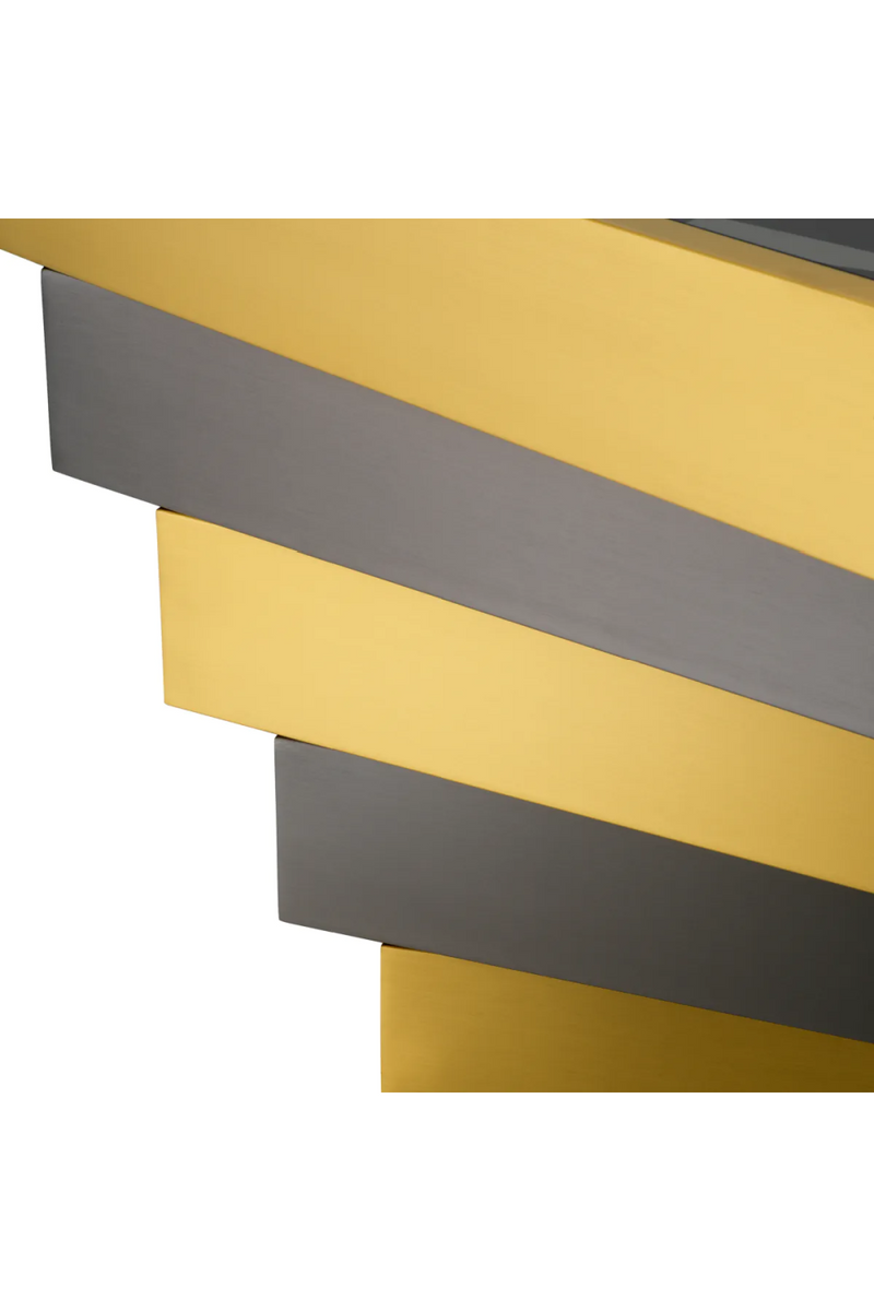 Smoked Glass Tiered Side Table | Eichholtz Zamora | Oroatrade.com