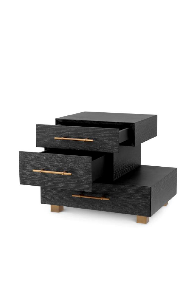 Black Oak 3-Drawer Nightstand | Eichholtz Evendale | Oroatrade.com