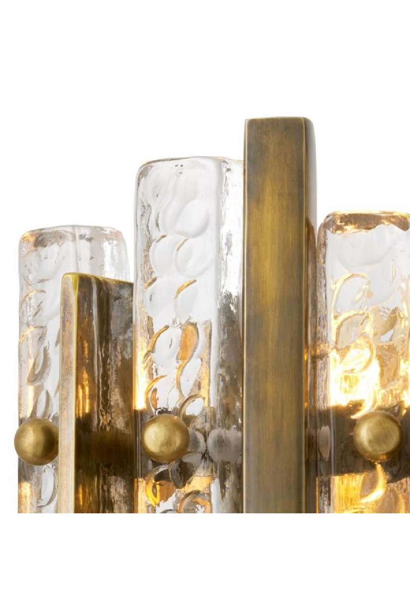 Patterned Glass Panels Wall Lamp | Eichholtz Leonora | Oroatrade.com