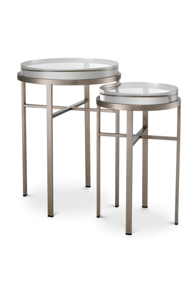 Clear Glass Side Table Set (2) | Eichholtz Hoxton | Oroatrade.com