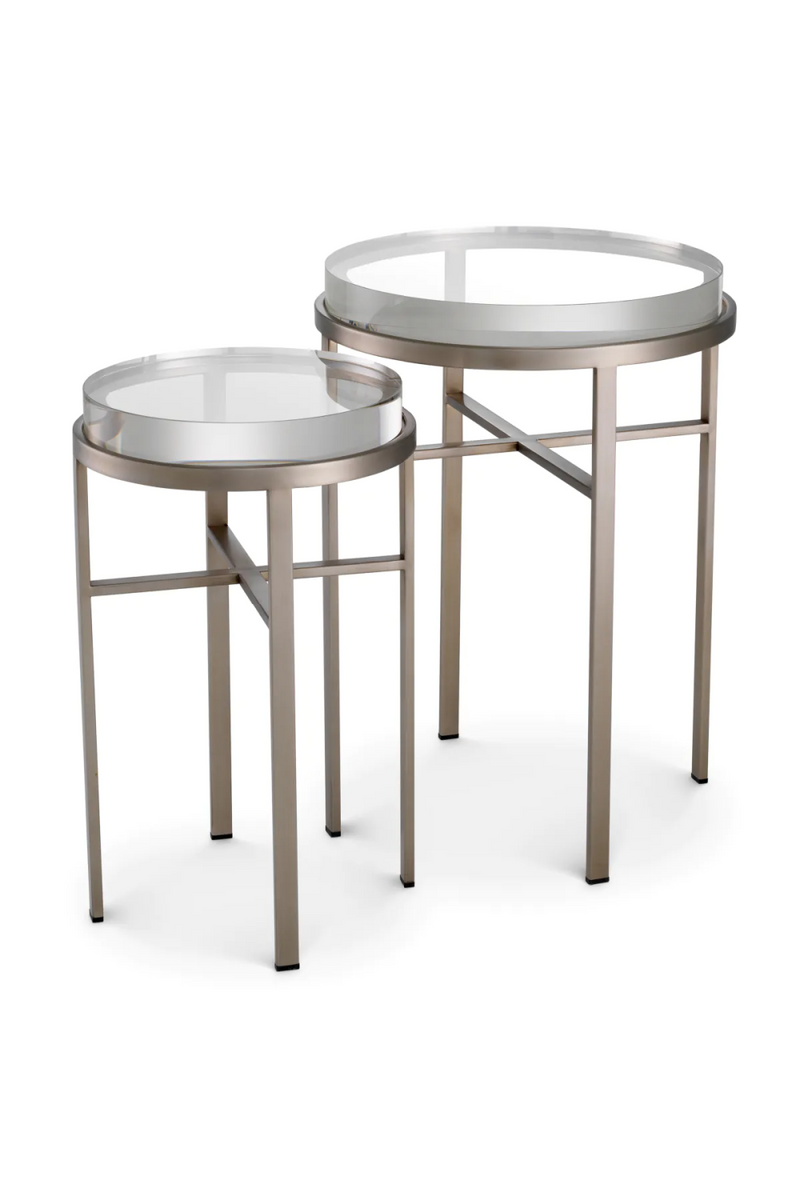 Clear Glass Side Table Set (2) | Eichholtz Hoxton | Oroatrade.com