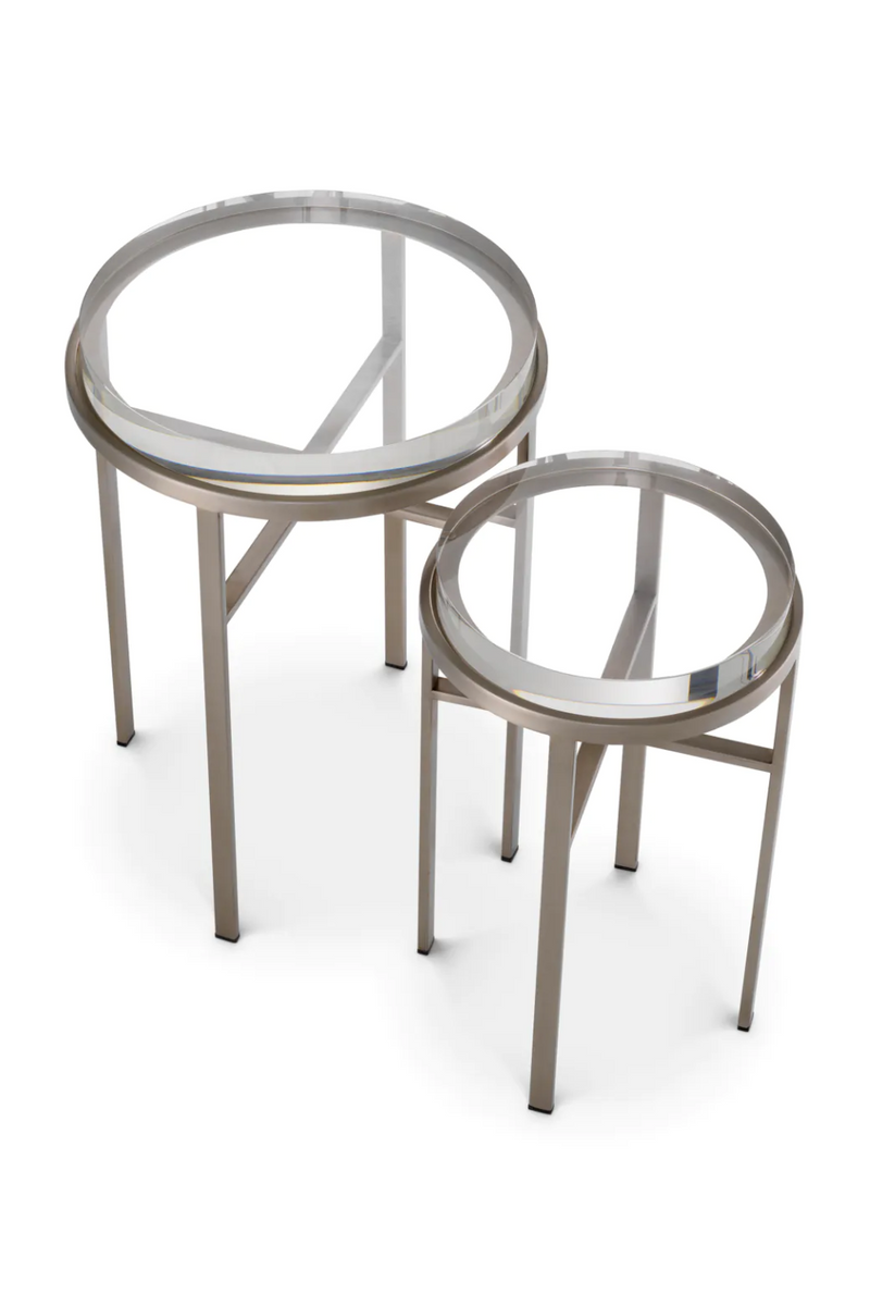 Clear Glass Side Table Set (2) | Eichholtz Hoxton | Oroatrade.com