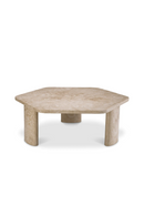 Hexagonal Travertine Coffee Table | Eichholtz Zenitho | Oroatrade.com