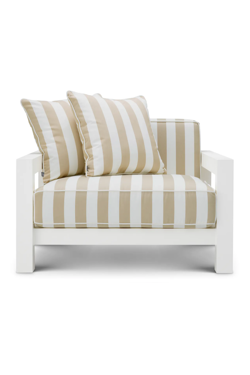 Beige Stripes Outdoor Lounge Chair | Eichholtz Cap-Antibes | Oroatrade.com