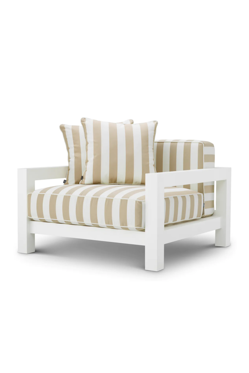 Beige Stripes Outdoor Lounge Chair | Eichholtz Cap-Antibes | Oroatrade.com