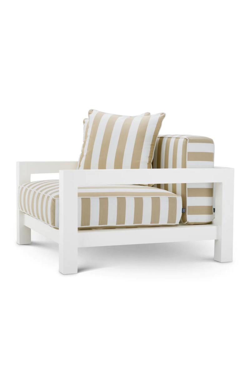 Beige Stripes Outdoor Lounge Chair | Eichholtz Cap-Antibes | Oroatrade.com