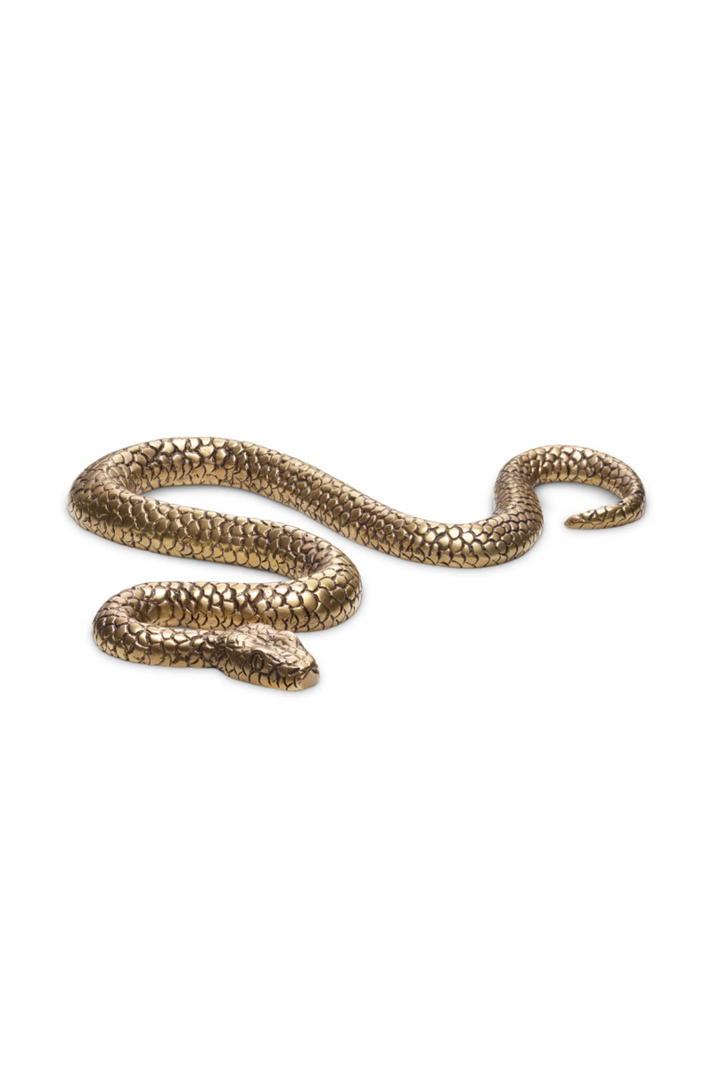 Vintage Brass Carved Object | Eichholtz Serpent | Oroatrade.com