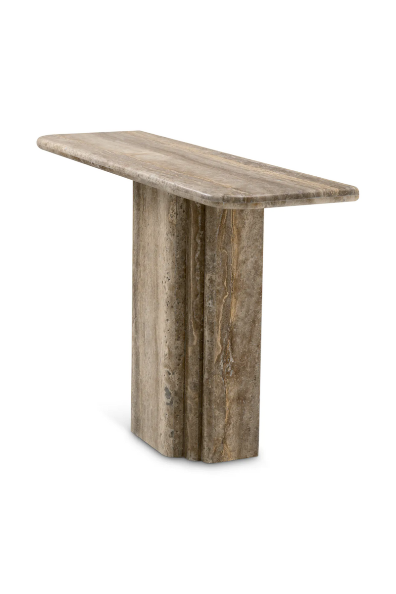 Silver Travertine Console Table | Eichholtz Norrington | Oroatrade.com