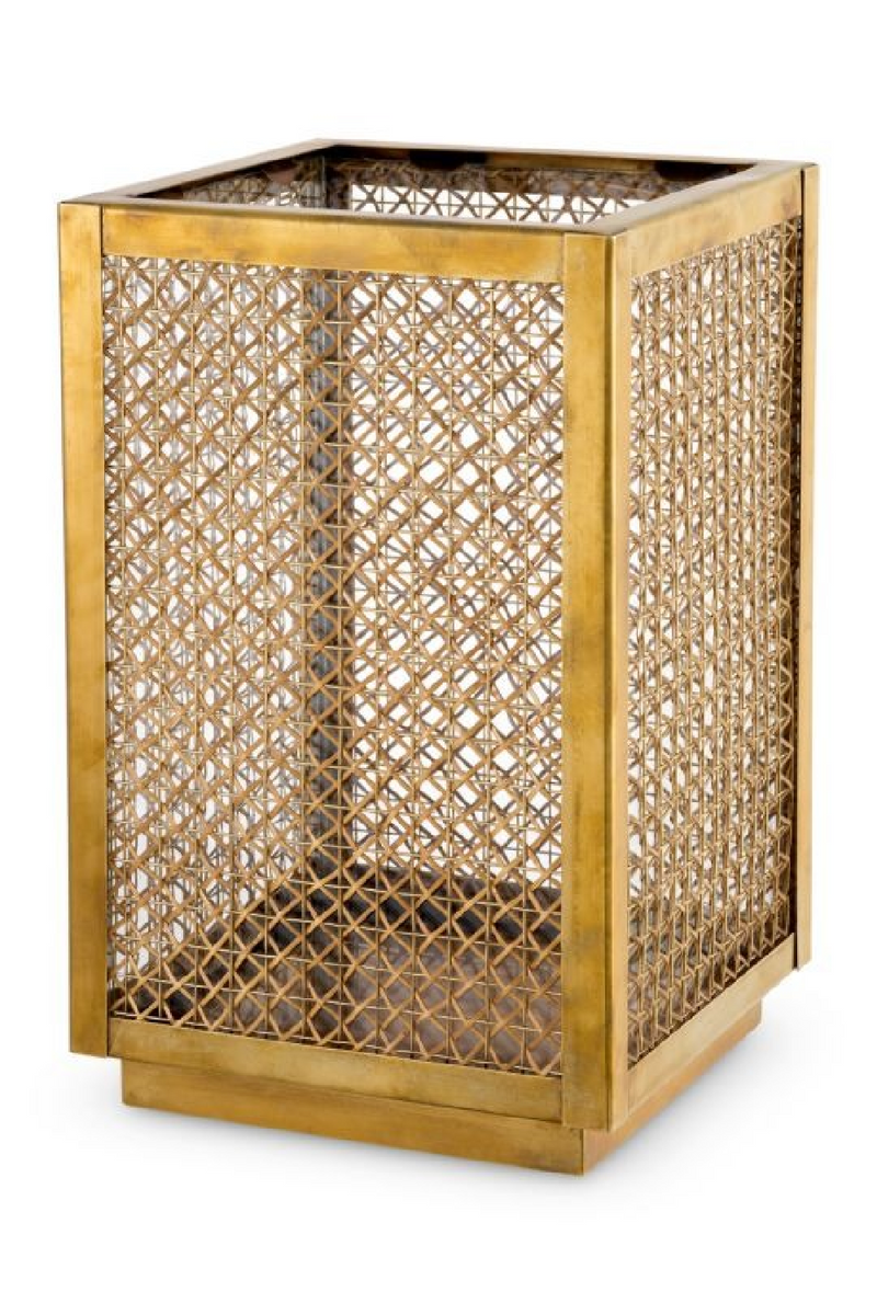 Brass Framed Rattan Hurricane | Eichholtz Cairo | Oroatrade.com