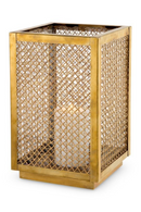 Brass Framed Rattan Hurricane | Eichholtz Cairo | Oroatrade.com