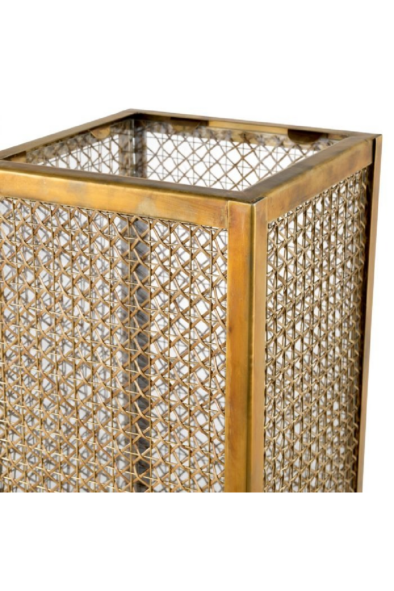 Brass Framed Rattan Hurricane | Eichholtz Cairo | Oroatrade.com