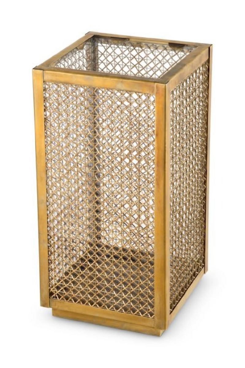 Brass Framed Rattan Hurricane | Eichholtz Cairo | Oroatrade.com