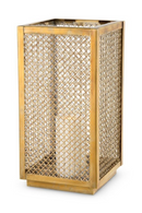 Brass Framed Rattan Hurricane | Eichholtz Cairo | Oroatrade.com