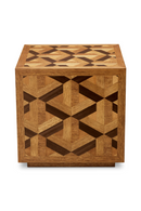 Oak Veneer Inlay Side Table | Eichholtz Rubicon | Oroatrade.com