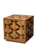 Oak Veneer Inlay Side Table | Eichholtz Rubicon | Oroatrade.com
