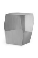 Brushed Steel Faceted Side Table | Eichholtz Ramiro | Oroatrade.com