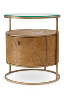 Round Oak Drawer Nightstand | Eichholtz Velutto | Oroatrade.com