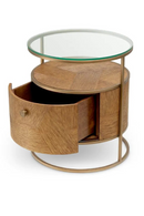 Round Oak Drawer Nightstand | Eichholtz Velutto | Oroatrade.com