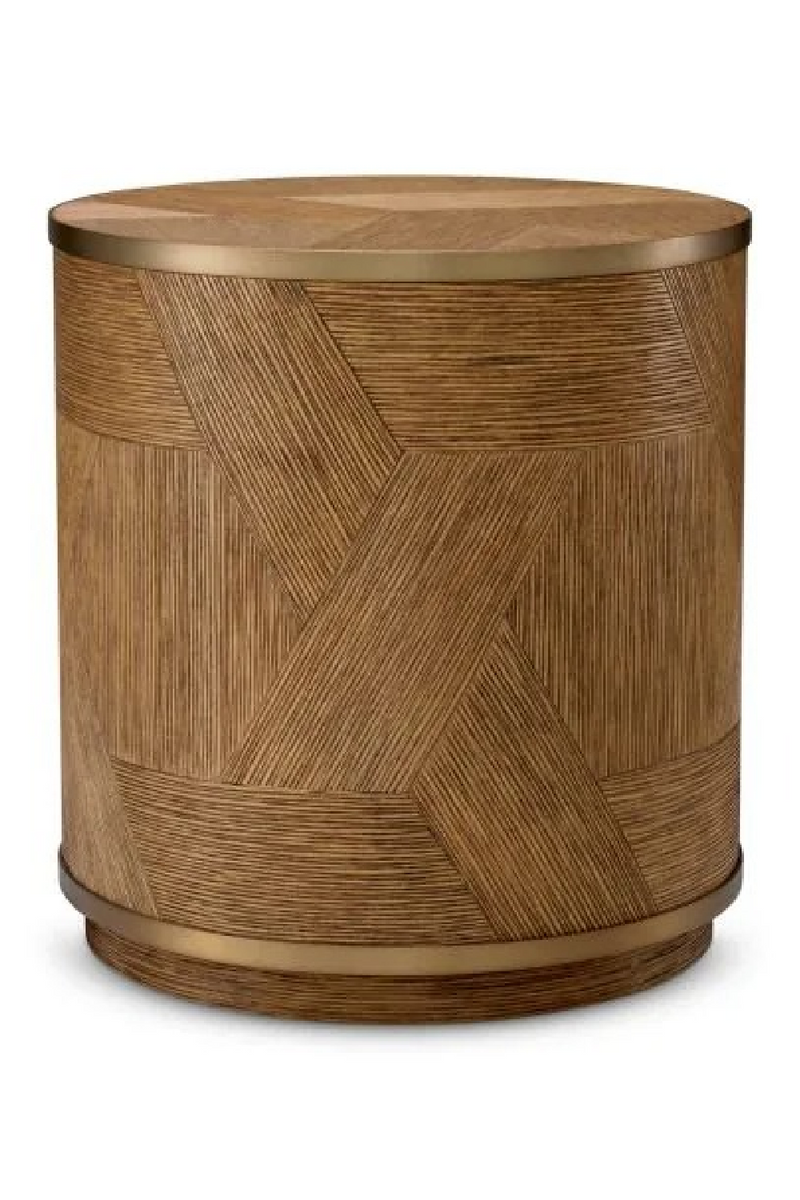 Round Oak Drawer Nightstand | Eichholtz Velutto | Oroatrade.com