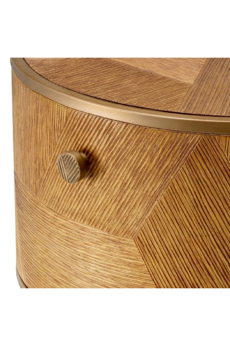 Round Oak Drawer Nightstand | Eichholtz Velutto | Oroatrade.com