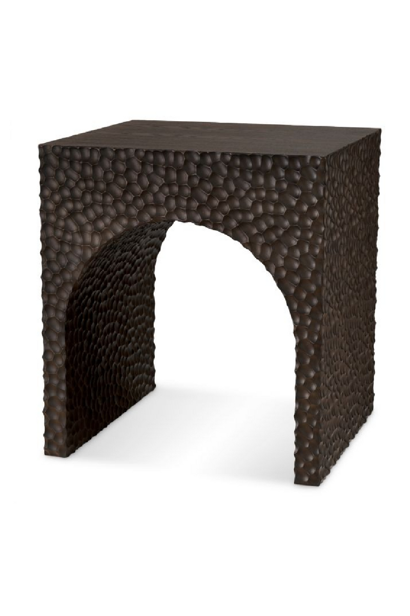 Hammered Oak Arched Side Table | Eichholtz Caldera | Oroatrade.com