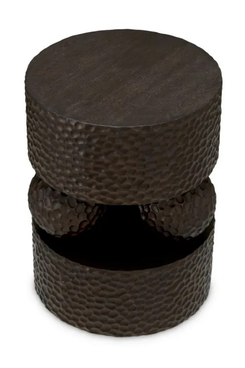 Black Hammered Oak Side Table | Eichholtz Thoren | Oroatrade.com