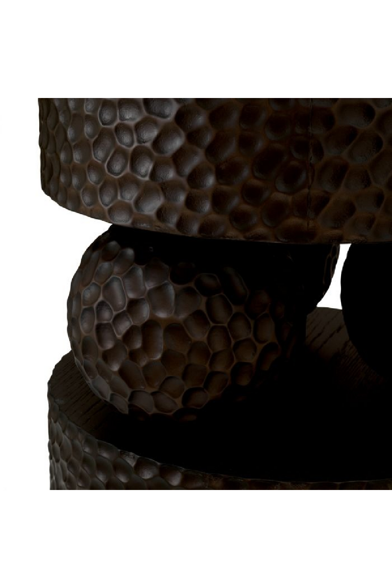 Black Hammered Oak Side Table | Eichholtz Thoren | Oroatrade.com