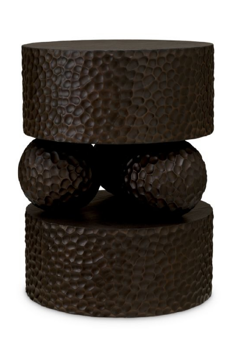 Black Hammered Oak Side Table | Eichholtz Thoren | Oroatrade.com