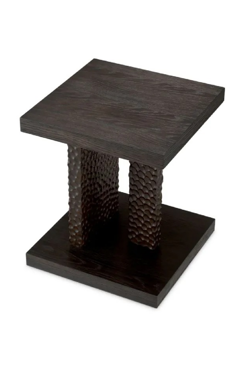 Hammered Oak Legs Side Table | Eichholtz Bravon | Oroatrade.com