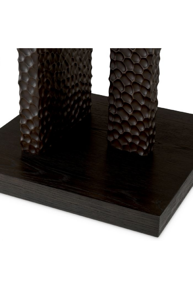 Hammered Oak Legs Side Table | Eichholtz Bravon | Oroatrade.com