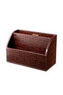 Croco Embossed Leather Desk Organizers (3) | Eichholtz Scaleo | Oroatrade.com