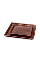 Croco Black Leather Tray Set (2) | Eichholtz Scaleo | Oroatrade.com