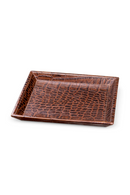 Croco Black Leather Tray Set (2) | Eichholtz Scaleo | Oroatrade.com