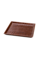Croco Black Leather Tray Set (2) | Eichholtz Scaleo | Oroatrade.com