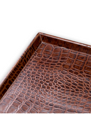 Croco Black Leather Tray Set (2) | Eichholtz Scaleo | Oroatrade.com