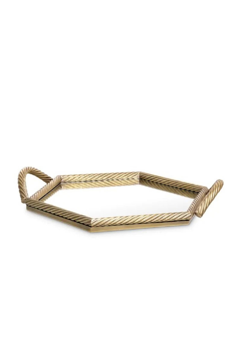 Vintage Brass Hexagon Tray | Eichholtz Salvi | Oroatrade.com