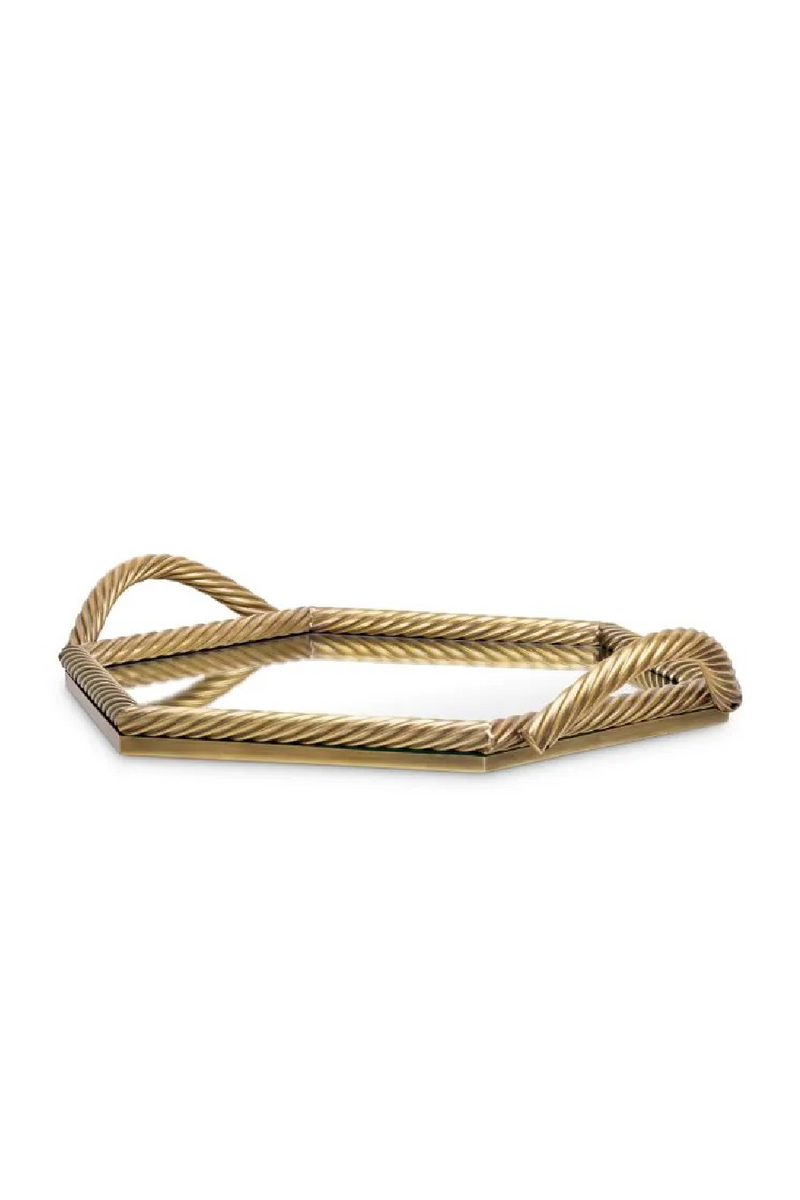 Vintage Brass Hexagon Tray | Eichholtz Salvi | Oroatrade.com