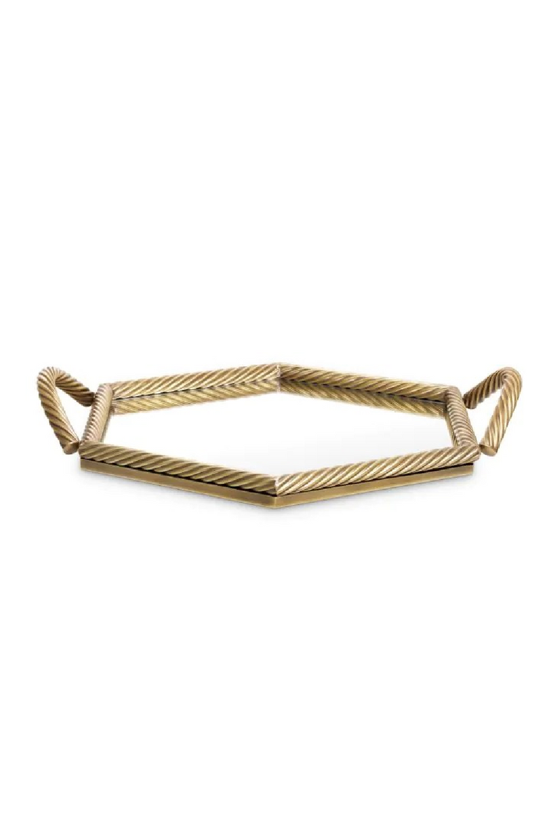Vintage Brass Hexagon Tray | Eichholtz Salvi | Oroatrade.com