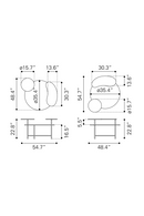 Multicolored Wooden Coffee Table | OROA Modern Viken | Oroatrade.com